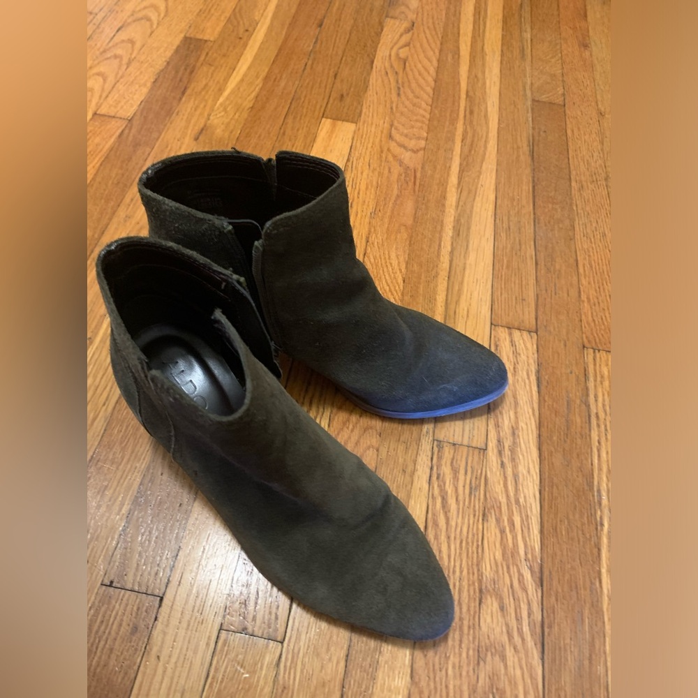 Aldo dark olive suede boots